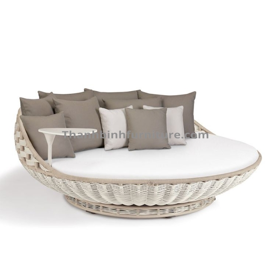 Ghế hồ bơi mây nhựa 1A23